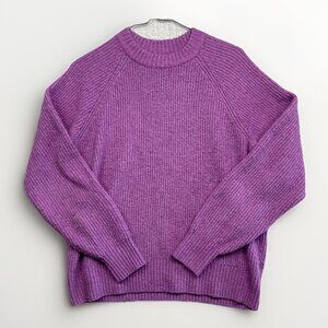 Frank And Oak Wool Knit Sweater Women’s Sz XS Purple Pink Long Sleeve Pullover